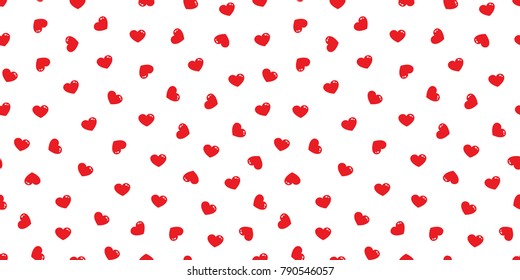 Seamless pattern heart valentine day vector love icon wallpaper background isolated red