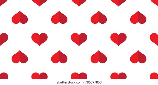 Seamless pattern heart valentine vector love icon wallpaper background isolated red