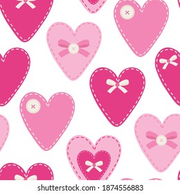 Seamless pattern heart Valentine's day vector illustration