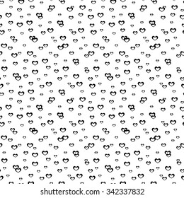 Seamless pattern heart, valentine's day background, love design, wrapping paper, holiday texture. Vector illustration