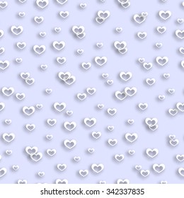 Seamless pattern heart, valentine's day background, love design, wrapping paper, holiday texture. Vector illustration