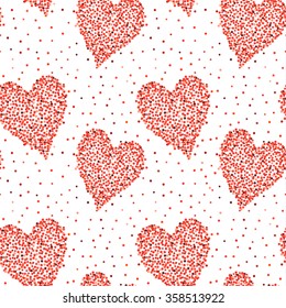 Seamless pattern with heart. Valentines day.