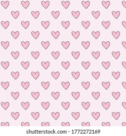 Seamless pattern with heart. Vector background.