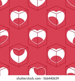 Seamless pattern with heart. vector background. Holiday texture. pattern for Happy Valentine's Day 