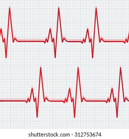 Seamless pattern with heartbeat