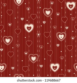 Seamless pattern with hearts
