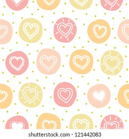 Seamless pattern with hearts