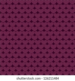 Seamless pattern of hearts