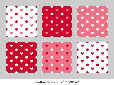 Seamless pattern with hearts