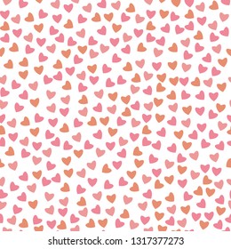 Seamless pattern with hearts