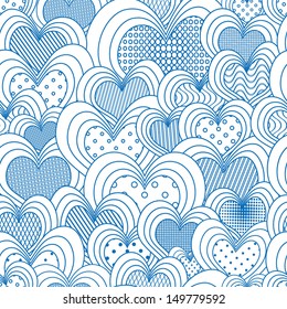 seamless pattern of hearts 