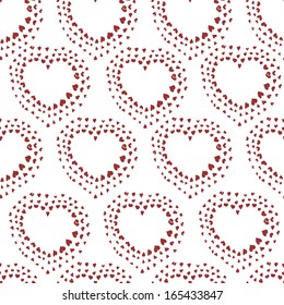 Seamless pattern with hearts