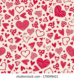 seamless pattern with hearts