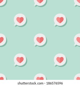 Seamless pattern with hearts
