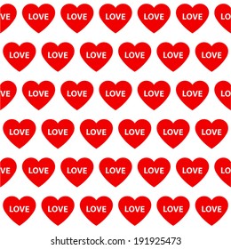 Seamless pattern of hearts. 