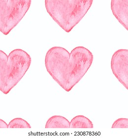 Seamless pattern with hearts