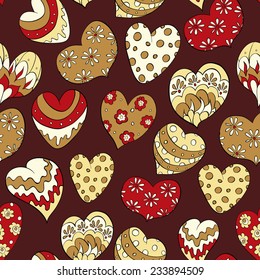 seamless pattern with hearts