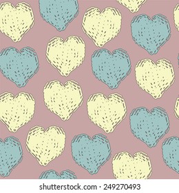 Seamless pattern with hearts.