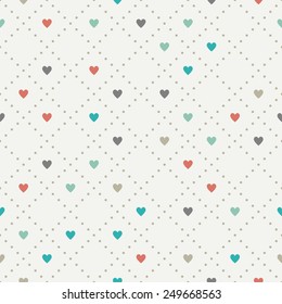 seamless pattern with hearts