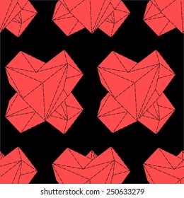 Seamless pattern with hearts