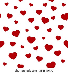 Seamless pattern with hearts