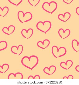 Seamless pattern with hearts
