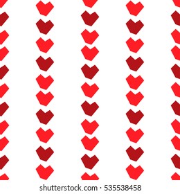 Seamless pattern of hearts