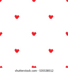 Seamless pattern of hearts