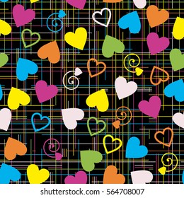 seamless pattern with hearts