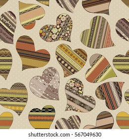  Seamless pattern with hearts