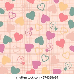 seamless pattern with hearts