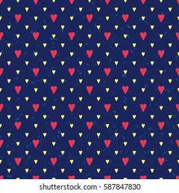 Seamless pattern with hearts