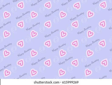 Seamless pattern with hearts