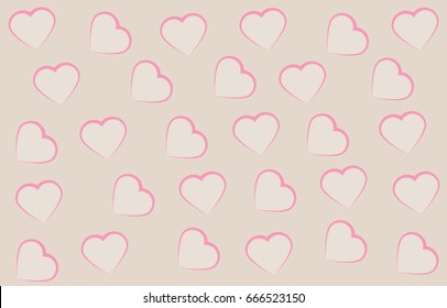 Seamless Pattern with Hearts