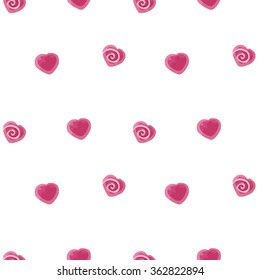 Seamless pattern with hearts and abstraction. Vector hand drawn illustration.
Valentines day card, seamless pattern.