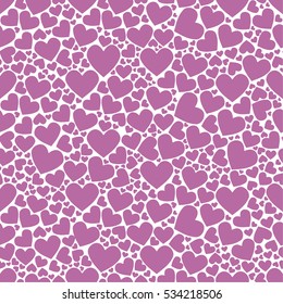 Seamless pattern with hearts. Background for gift wrapping. Decoration fabric. Wallpaper design.