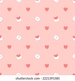 Seamless pattern with hearts. Background for Valentine's day decoration. Vector illustration