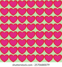 Seamless pattern with hearts. Beautiful heart background for valentine festival. Backdrop wallpaper concept. Geometry shape abstract tie-dye wallpaper. Print and screen paper.