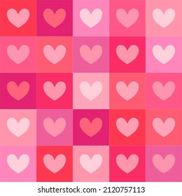 Seamless pattern with hearts block