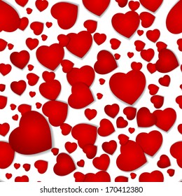 seamless pattern from hearts by a holiday