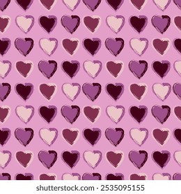 Seamless pattern with hearts. Can be used for wrapping paper and fabrics and children's clothing print and holiday. Background for Valentine's Day