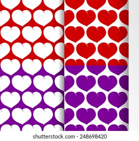 Seamless pattern with hearts. Color vector illustration