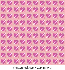 seamless pattern with hearts design