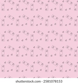 Seamless pattern with hearts design 