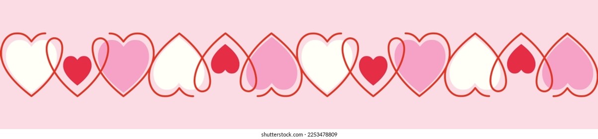 Seamless pattern with hearts. Hearts - design element. Valentine's Day, Mother's Day, and Women's Day. Vector