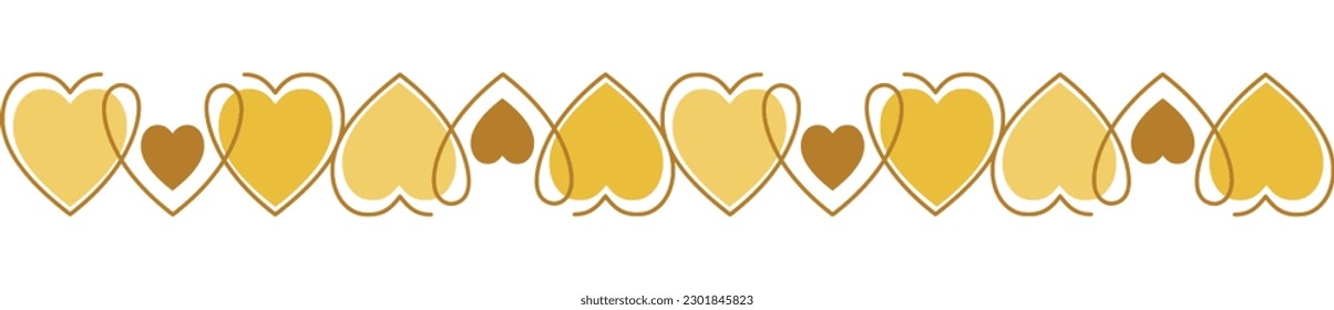 Seamless pattern with hearts. Hearts - design element. Vector