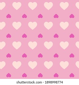 Patrón sin brillo con corazones. Un eterno trasfondo romántico para San Valentín. Símbolos de amor, relaciones y romance para la festividad del 14 de febrero. Aislado. Ilustración del vector