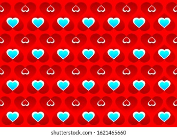 Seamless pattern with hearts. Pattern for fabric, textile, wrapping paper, wallpaper, background for a wedding, invitation card. Valentine's Day 