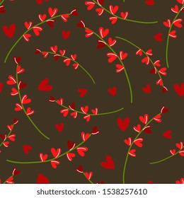 seamless pattern with hearts. Festive background for Valentine's Day, February 14th.