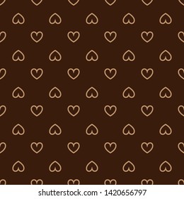 Seamless pattern of hearts. Festive pattern with small hearts. Background from hearts. Holiday pattern.